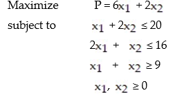 Use the big M method to find the optimal solution to the problem.   A)    B)    C)    D)   