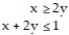 Graph the solution set of the system of linear inequalities and indicate whether the solution region is bounded or unbounded: -    A)  Unbounded   B)  Unbounded   C)  Bounded   D)  Unbounded  