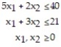 The corner points for the bounded feasible region determined by the system of inequalities:   are O = (0, 0), A = (0, 7), B = (6, 5) and C = (8, 0). Find the optimal solution for the objective profit function:  