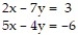 Solve the system of equations by elimination: -  A)  ( -2, -1)  B)  ( 2, -1)  C)  ( 2, 1)  D)  ( -2, 1) 