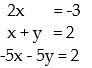 <strong>Write a system of equations associated with the augmented matrix. Do not try to solve: - </strong> A) B) C)