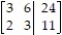 <strong>Solve the linear system corresponding to the following augmented matrix: </strong> A) (-2, 5) B) (-2, -5) C) (5, -2) D) (0, 0)