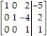 Solve the linear system corresponding to the following augmented matrix: