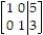 <strong>The matrix is the final matrix form for a system of two linear equations in variables and . Write the Solution of the system: - </strong> A) B) C) D)