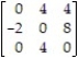 Find the inverse, if it exists, of the given matrix: -A =   A)    B)    C)  Does not exist D)   