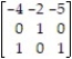 Use Gauss-Jordan elimination, without introducing fractions, to find the inverse of .  