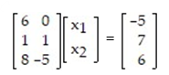 Write the matrix equation as a system of linear equations without matrices: -  A)    B)    C)   