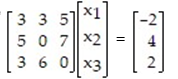 Write the matrix equation as a system of linear equations without matrices: -  A)    B)    C)    D)   