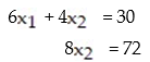 Write the system as a matrix equation of the form AX = B: -  A)    B)    C)    D)   