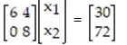 Write the system as a matrix equation of the form AX = B: -  A)    B)    C)    D)   