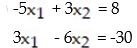 Solve the system as matrix equations using inverses: -  A)  (-6, -2)  B)  (6, 2)  C)  (2, 6)  D)  (-2, -6) 