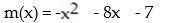Find the vertex form for the quadratic function. Then find each of the following: (A)  Intercepts (B)  Vertex (C)  Maximum or minimum (D)  Range -  A)    B)    C)    D)   