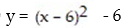 <strong>Write an equation for the graph in the form y = a + k, where a is either 1 or -1 and h and k are integers:  - </strong> A)   B)   C)   D)   <div style=padding-top: 35px> 