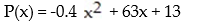 <strong>In economics, functions that involve revenue, cost and profit are used. Suppose R(x) and C(x) denote the total revenue and the total cost, respectively, of producing a new high-tech widget. The difference   represents the total profit for producing x widgets. Given R(x) = 60x - 0.4   and   find the equation for P(x).</strong> A)   B)   C)   D)   <div style=padding-top: 35px> 