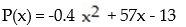 <strong>In economics, functions that involve revenue, cost and profit are used. Suppose R(x) and C(x) denote the total revenue and the total cost, respectively, of producing a new high-tech widget. The difference   represents the total profit for producing x widgets. Given R(x) = 60x - 0.4   and   find the equation for P(x).</strong> A)   B)   C)   D)   <div style=padding-top: 35px> 