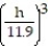 Assume that a person's critical weight W, defined as the weight above which the risk of death rises dramatically, is given by W(h)  =   , where W is in pounds and h is the person's height in inches.Find the tcritical weight for a person who is 6 ft 11 in. tall. Round to the nearest tenth. A)  212.4 lb B)  221.5 lb C)  377.4 lb D)  339.3 lb