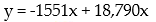 Use the REGRESSION feature on a graphing calculator: -The average retail price in the Spring of 2000 for a used Camaro Z28 coupe depends on the age of the car as shown in the following table.   Find the quadratic model that best estimates this data. Round your answer to whole numbers. A)    B)    C)    D)   
