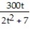 The population P, in thousands, of Fayetteville is given by P(t)  =   , where t is the time, in months. Find the population at 9 months. A)  7988 B)  15, 976 C)  40,000 D)  30, 769
