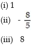 For the polynomial function find the following: (i)  Degree of the polynomial; (ii)  All x intercepts; (iii)  The y intercept. -y = 8x + 5 A)    B)    C)    D)   