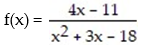 Find the equations of any vertical asymptotes: -  A)  y = 3, y = -6 B)  y = 4 C)  x = -3, x = 6 D)  x = 3, x = -6