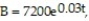 The number of books in a community college library increases according to the function   where t is measured in years. How many books will the library have after 8 year(s) ? A)  4462 B)  7200 C)  9153 D)  10,275