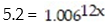 Solve for x to two decimal places (using a calculator) : -  A)  1.07 B)  5.17 C)  2.32 D)  22.97