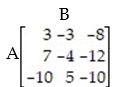 Two countries are involved in a border war. Each country has 3 strategies with payoffs in square miles of land. Positive numbers represent gains by A.   A)  (3, 2) , value 5 B)  (1, 3) , value -10 C)  (3, 3) , value -10 D)  (1, 3) , value -8