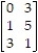 Delete recessive rows and columns from the following matrix game:   A)    B)    C)    D)   