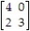 Find the expected value of the game matrix A =   if player 1 and player 2 decide on strategies   and Q =   . A)    B)    C)    D)   