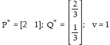 Solve the matrix game M =   indicating optimal strategies   and   for R and C respectively, and the value v of the game. A)    B)    C)    D)   