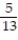 <strong>Find the slope of the line containing the given points: -( 5, -3); ( -8, 2)</strong> A) - B) C) - D)
