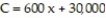 <strong>The mathematical model represents the cost in dollars a company has in manufacturing x items during a month. Using this model, how much does it cost to produce 600 items?</strong> A) $50.00 B) $0.08 C) $390,000 D) $360,000