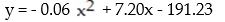 <strong>Use the REGRESSION feature on a graphing calculator: -The paired data below consists of the temperature on randomly chosen days and the amount of a certain kind of plant grew (in millimeters). Find the linear function that predicts a plant's growth as a function of the temperature. Round your answer to two decimal places.</strong> A) B) y = 14..57x + 0.21 C) y = 0.21x + 14.57 D)