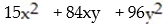 <strong>Find the product: -( 3x + 12y)( 5x + 8y)</strong> A) B) C) D)