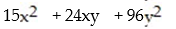 <strong>Find the product: -( 3x + 12y)( 5x + 8y)</strong> A) B) C) D)