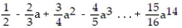 Write the following sum using summation notation:
