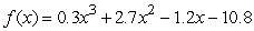 Use a graphing calculator to find all the real zeros of    . List them in ascending order, separated by commas.