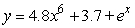 Let    . If y is a polynomial, give its degree. If not, enter  not a polynomial .