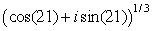 Use deMoivre's formula to evaluate     . Choose the root that lies in the first quadrant.