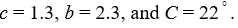 In the following figure, suppose   . Find A, and round your answer to two decimal places. If there are two possible answers, list both.   