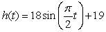 Suppose you are on a ferris wheel (that turns in a counter clockwise direction) and that your height, in meters, above the ground at time t, in minutes, is given by . Your position on the wheel be at time t = 0 is _____ o'clock.