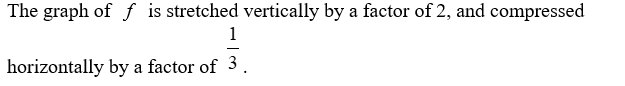<strong>Let . Which of the following describe how the function transforms the graph of f ?</strong> A) B) C) D)