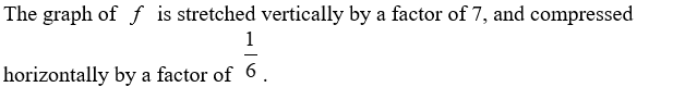 <strong>Let . Which of the following describe how the function transforms the graph of f ?</strong> A) B) C) D)