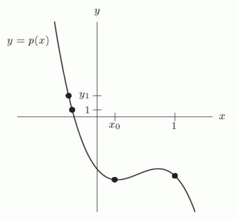 Let be defined by the following graph, and let and . Arrange the following values in order from least to greatest by placing a 1 next to the least, a 2 next to the next least, etc. A. B. C.