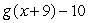The graph of  Contains the point (-3, 0) . Which formula for a translation of g has a graph containing the point (5, 9) ? A)    B)    C)    D)   