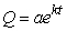 If the equation is converted to the form , then a = _____ and k = _____. Give k to 4 decimal places.