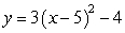 Which of the following parabolas have a vertex of  ? A)    B)    C)    D)    E)   