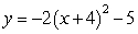 Which of the following parabolas have a vertex of  ? A)    B)    C)    D)    E)   