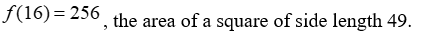   is the area of a square of side length s. What does   mean in terms of the square? A)    B)    C)    D)   