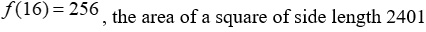   is the area of a square of side length s. What does   mean in terms of the square? A)    B)    C)    D)   